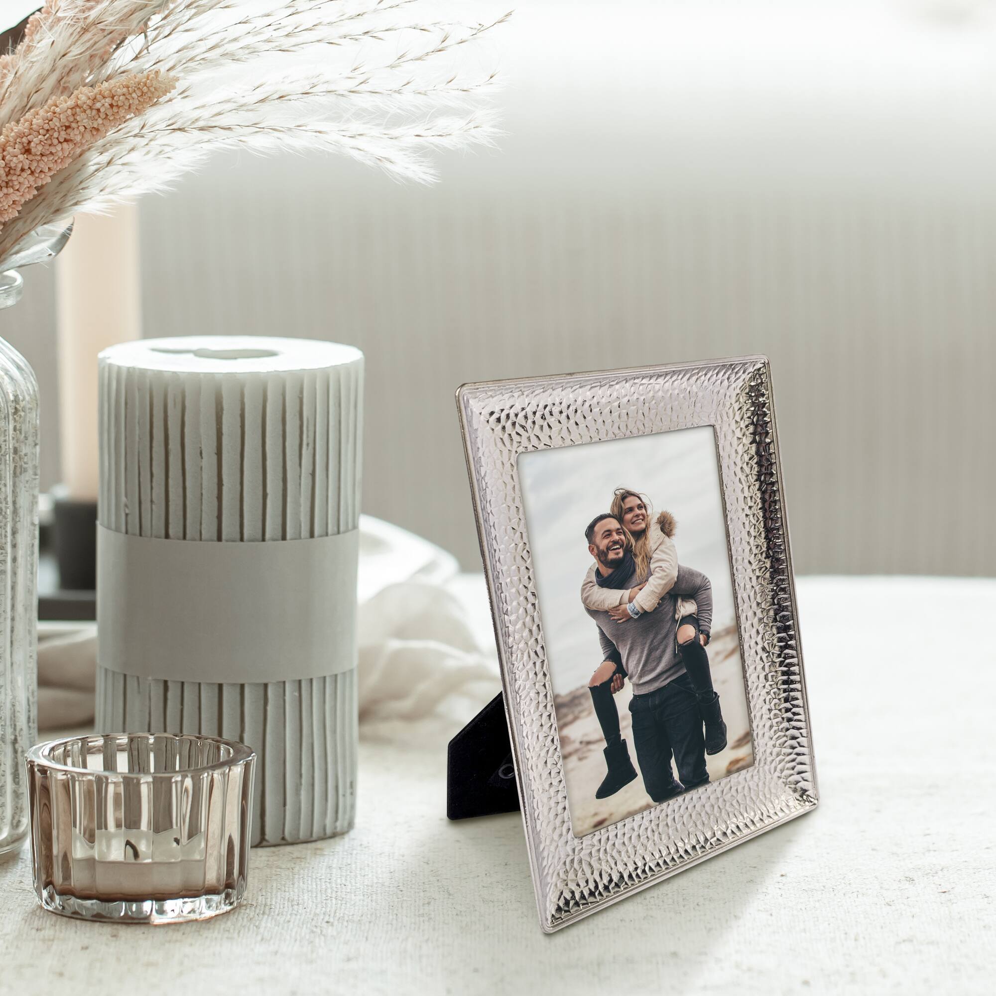 Expressions™ Silver Hammered Metal Frame by Studio Décor